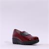 Wonders Sparkle Stud Band Wedge Shoe - Burgundy Patent